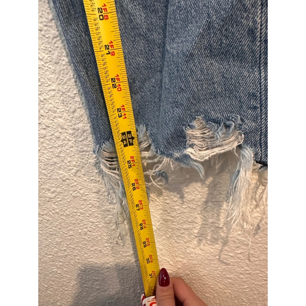 WE THE FREE High Rise Distressed Ripped Straight Leg Jeans Light Wash Size‎ 25 - Picture 8 of 9